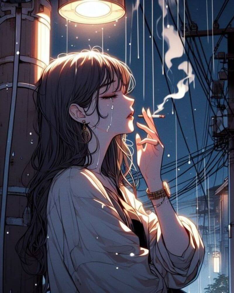 Ảnh anime tâm trạng buồn con gái