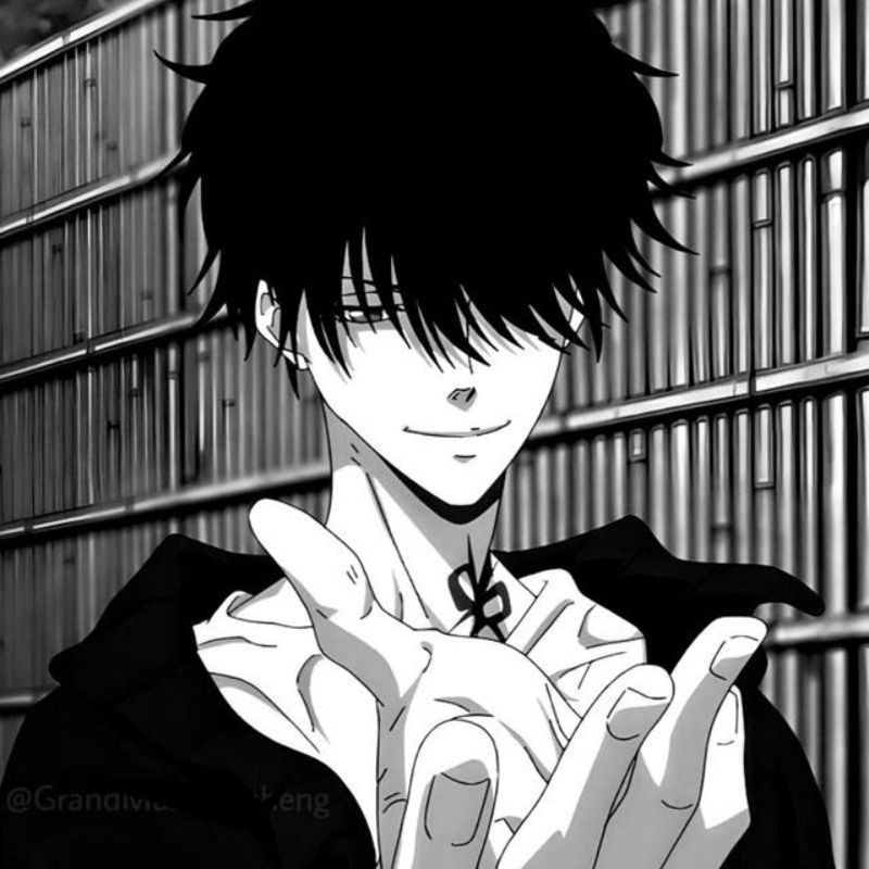 Tranh vẽ anime nam đen trắng
