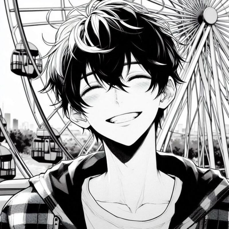 Ảnh anime đen trắng nam