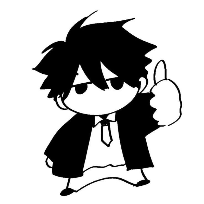 Avatar nam chibi trắng đen ngầu