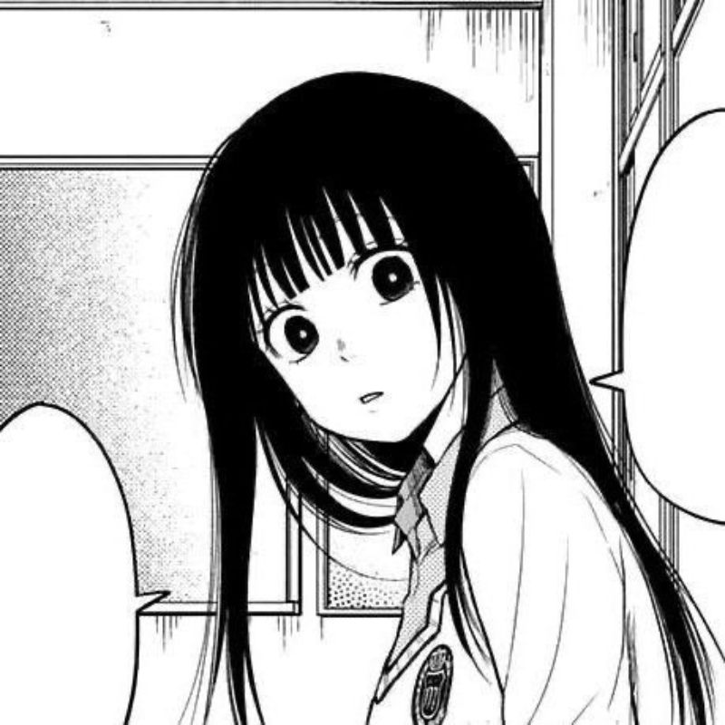 Ảnh avatar anime nữ trắng đen