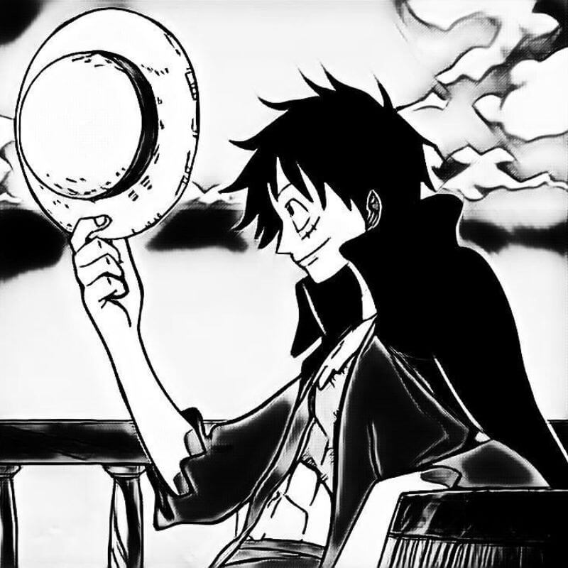 Hình đại diện đen trắng One Piece