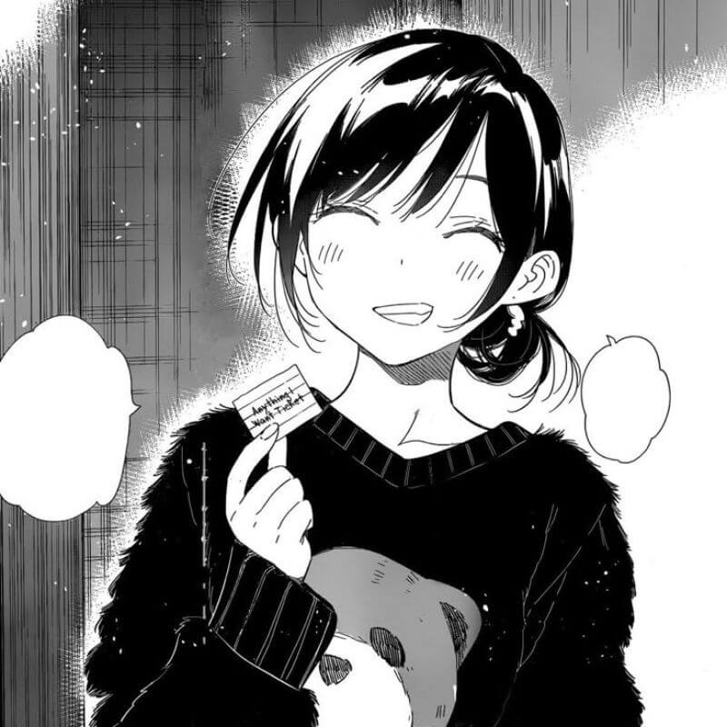 Hình nền anime nữ đen trắng ngầu