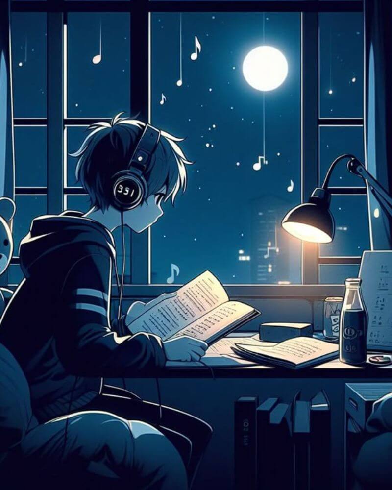 Hình ảnh học tập chill