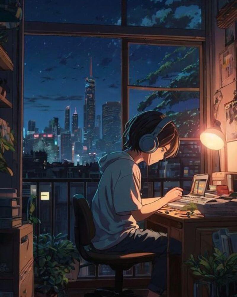 Avatar ảnh góc học tập chill