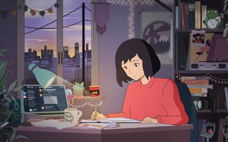 Avatar ảnh góc học tập chill