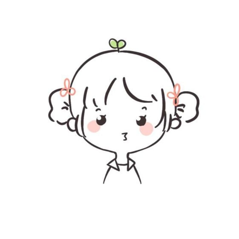 Avatar vẽ cô gái đơn giản cute
