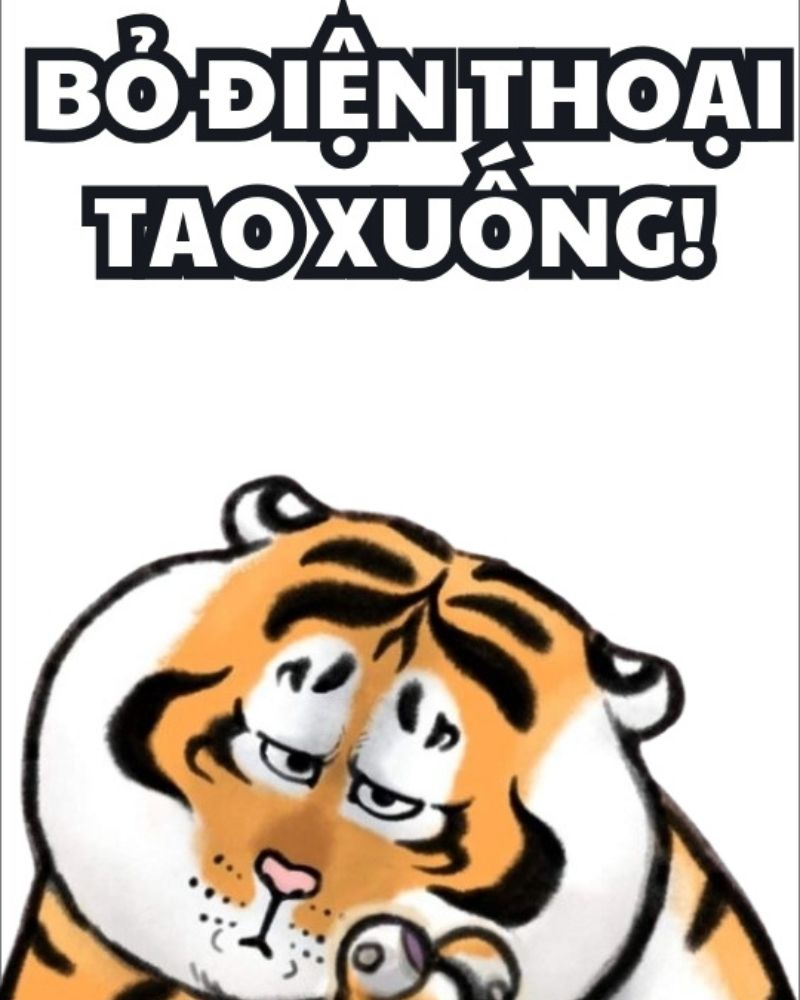 Hình nền cute bỏ điện thoại tao xuống
