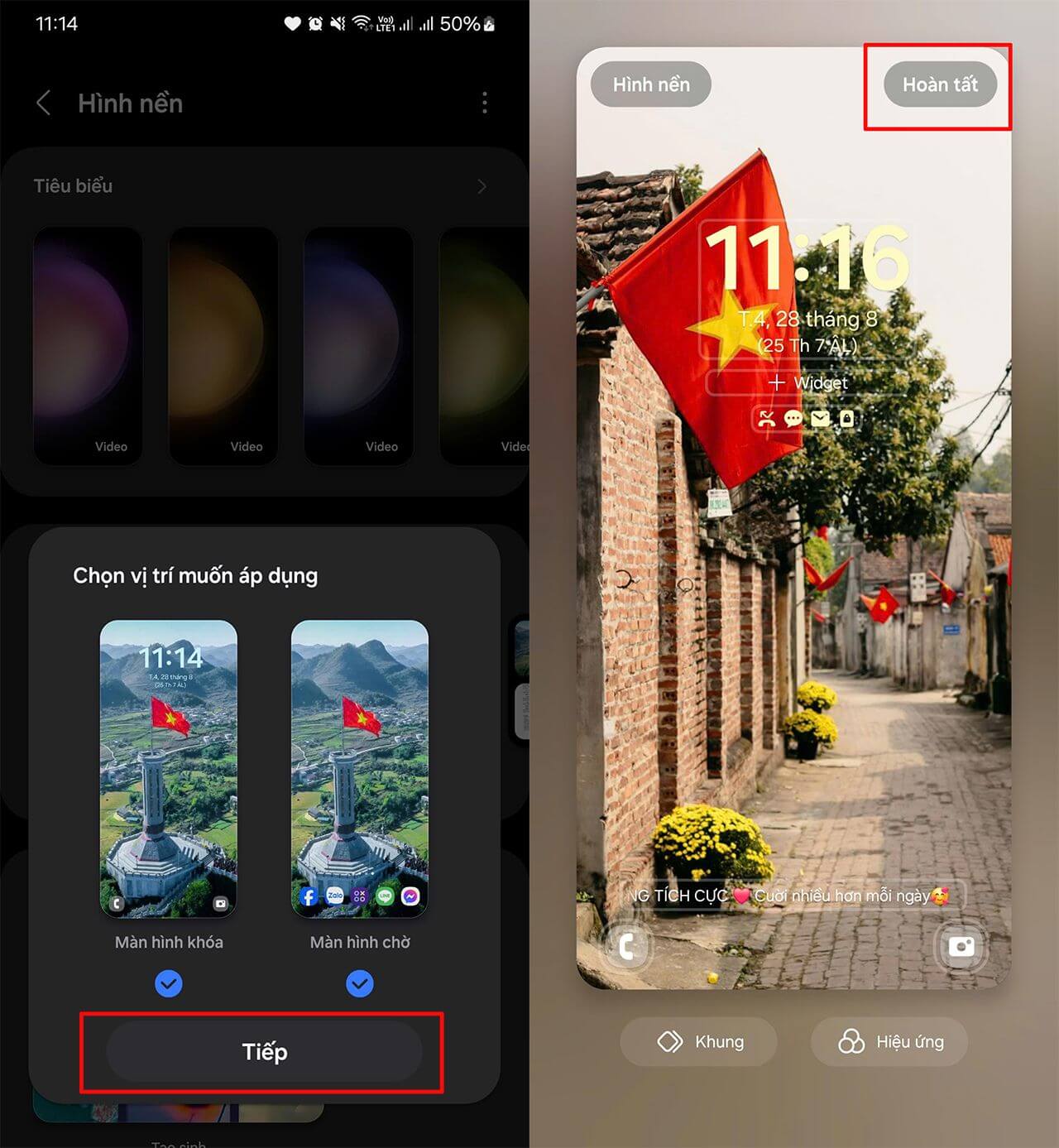 Cách cài hình nền lá cờ Việt nam trên iPhone