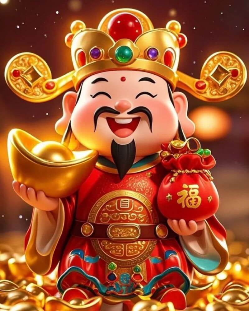 Thần tài may mắn hình nền đẹp