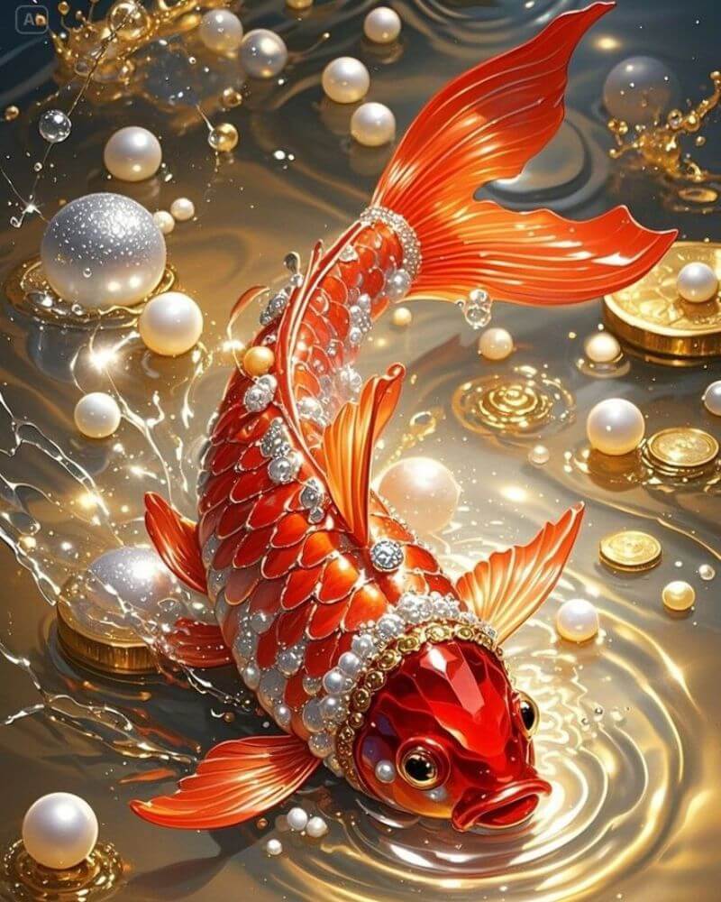 Hình nền cá chép hóa rồng