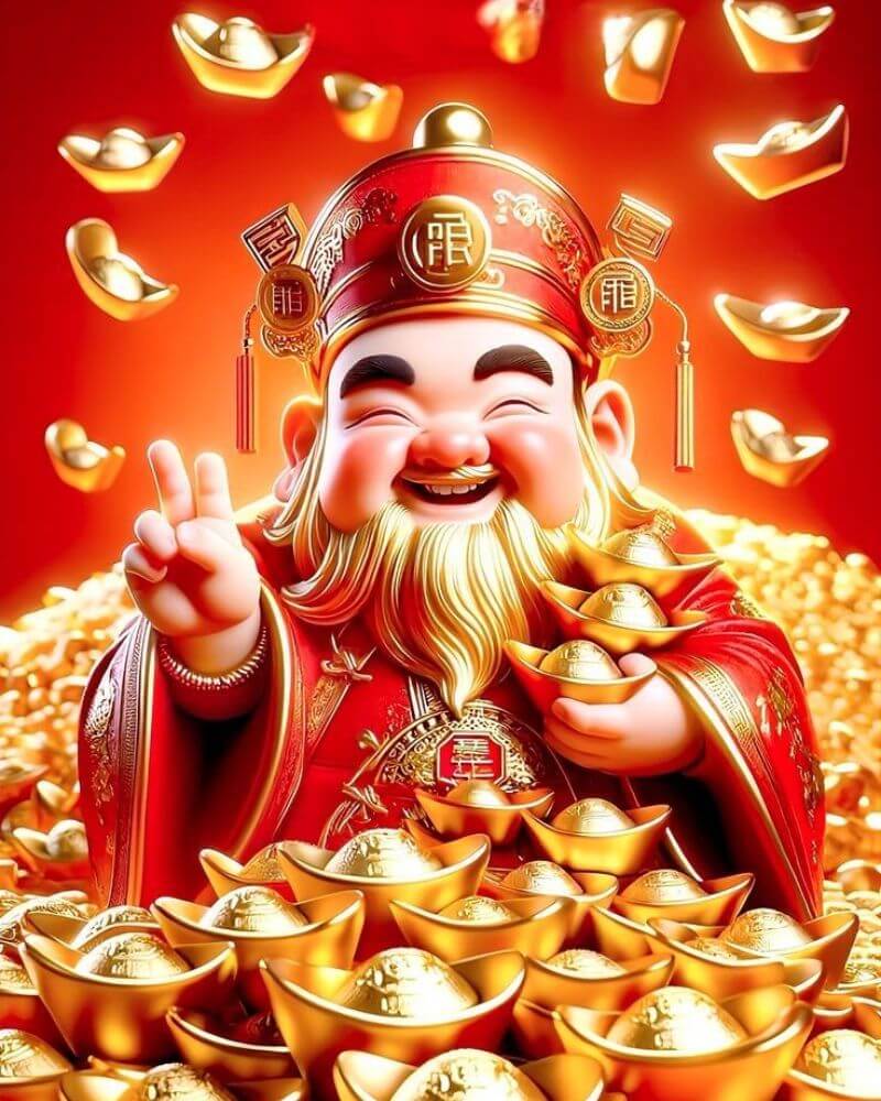 Hình nền ảnh ông thần tài may mắn