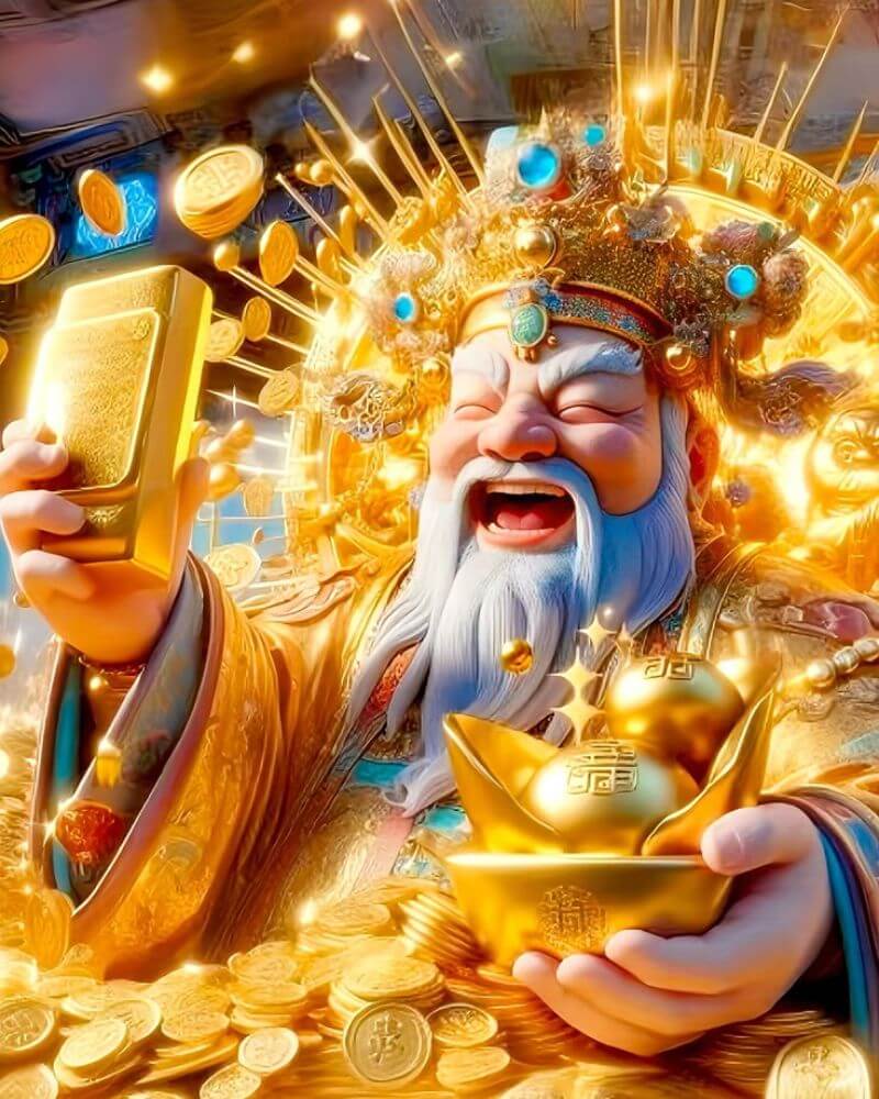 Ảnh thần tài may mắn làm hình nền