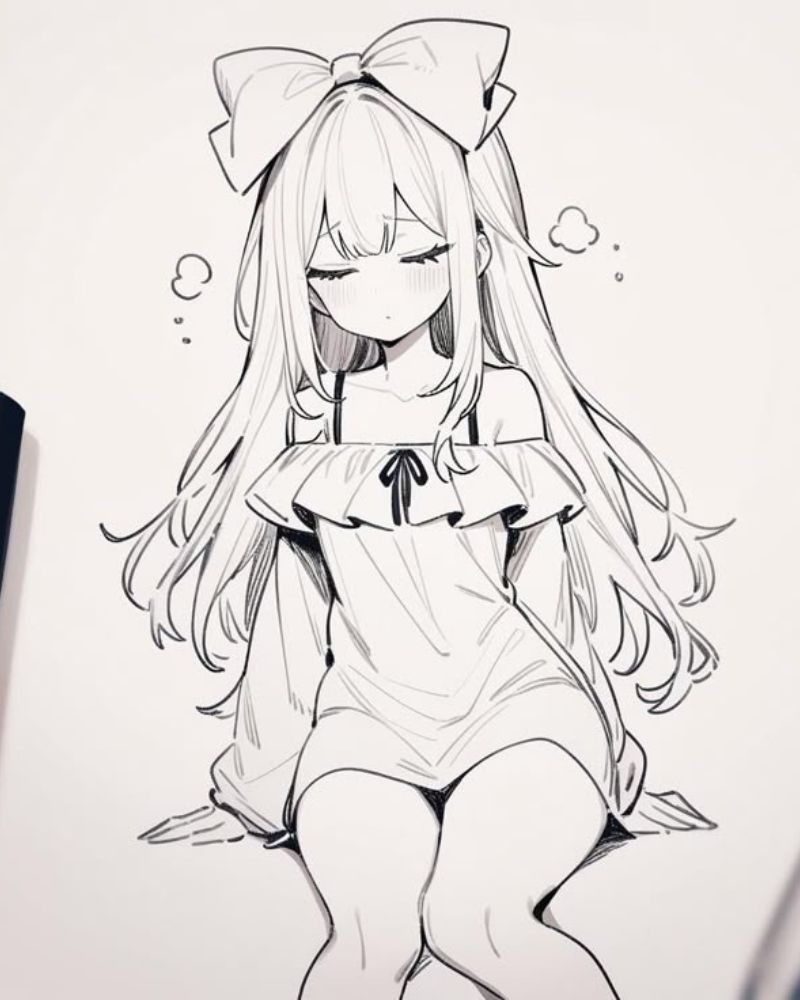 Cách vẽ anime nữ lạnh lùng đơn giản
