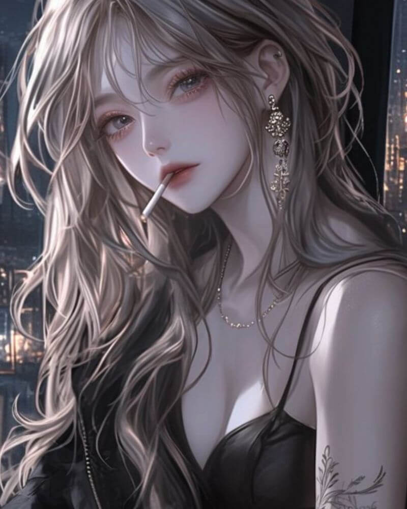 Hình vẽ nữ anime ngầu