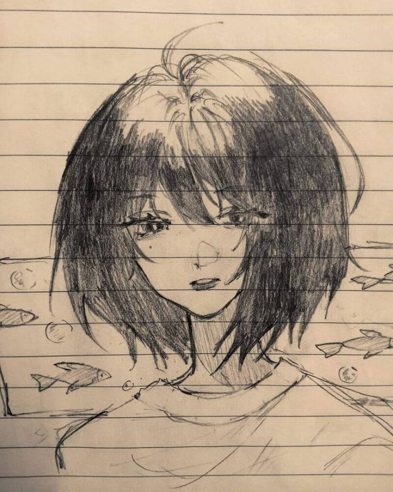 Ảnh anime nữ ngầu dễ vẽ