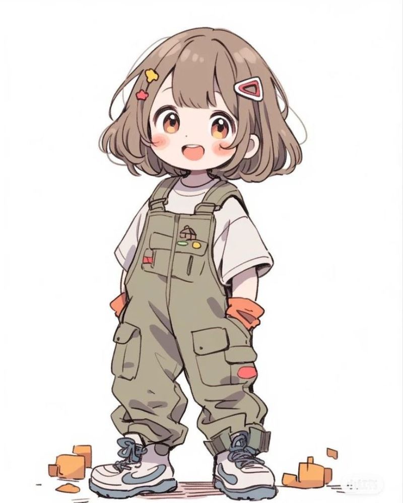 Hình chibi cute dễ vẽ nữ ngầu