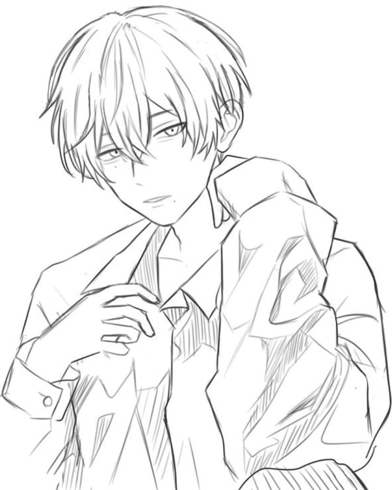 Ảnh anime nam ngầu dễ vẽ