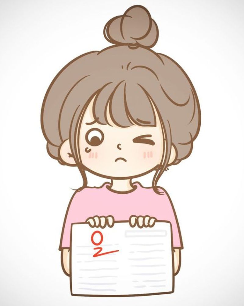 Hình vẽ nhỏ cute học bài đơn giản
