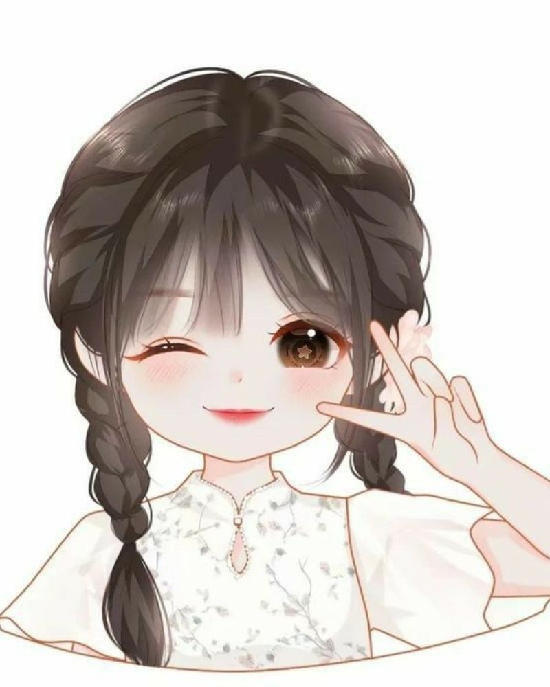 Hình con gái cute dễ vẽ