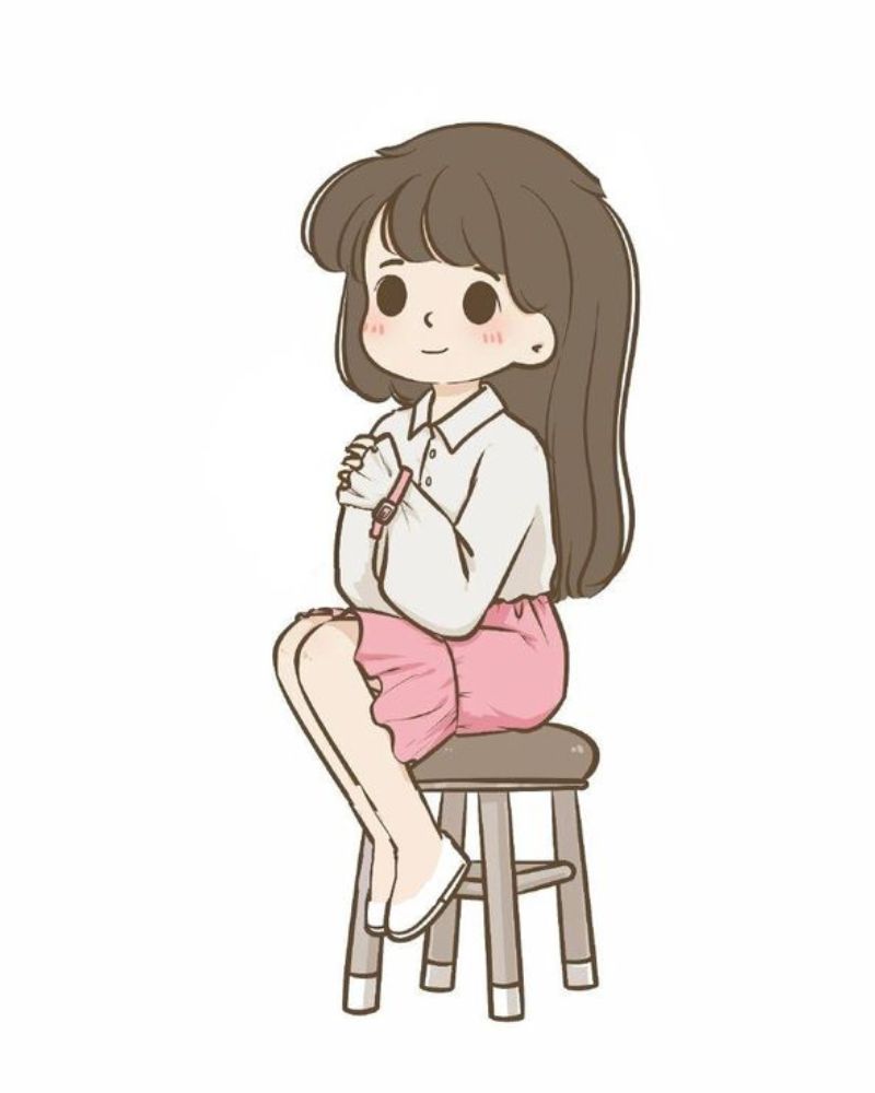Hình chibi cute dễ vẽ nữ